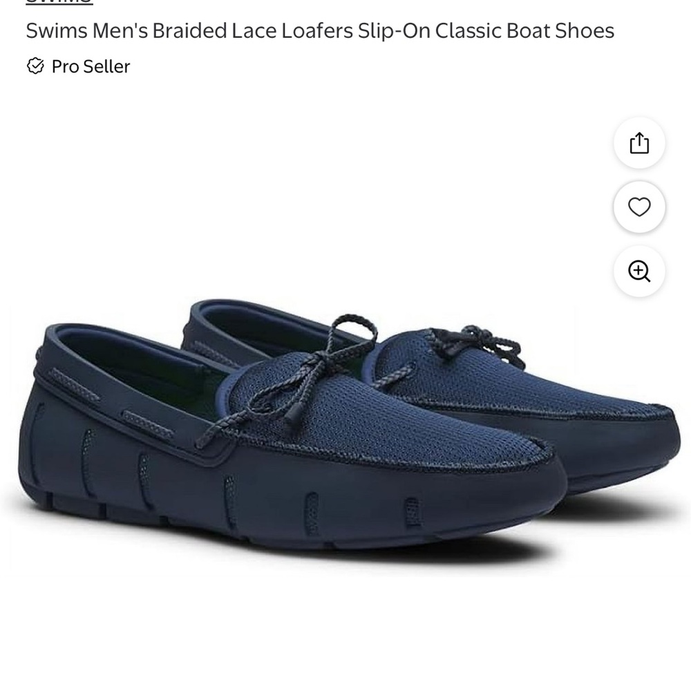 Swims Men's Navy Braided Lace Slip-On Boat Loafers size 7 almost new